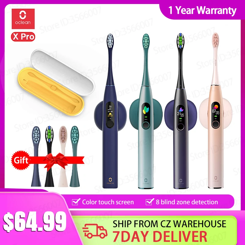 Global Version Oclean X Pro Sonic Electric Toothbrush Adult IPX7 Ultrasonic Tooth Brush Touch Screen Automatic Fast Charge App Global Version Oclean X Pro Sonic Electric Toothbrush Adult IPX7 Ultrasonic Tooth Brush Touch Screen Automatic Fast Charge App