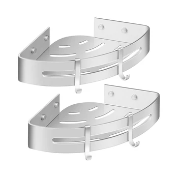 

HOMEMAXS 1 Set Bathroom Shelf Storage Rack Double Space Aluminum Rack for Kitchen Bathroom Storage