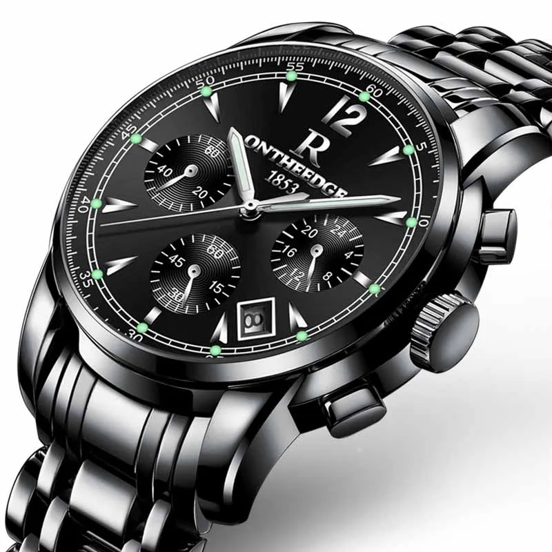 

Business Luxury Men Luminous Watches Fashion Sport Casual Tungsten Steel Band Watch Quartz Wristwatch Reloj Hombre