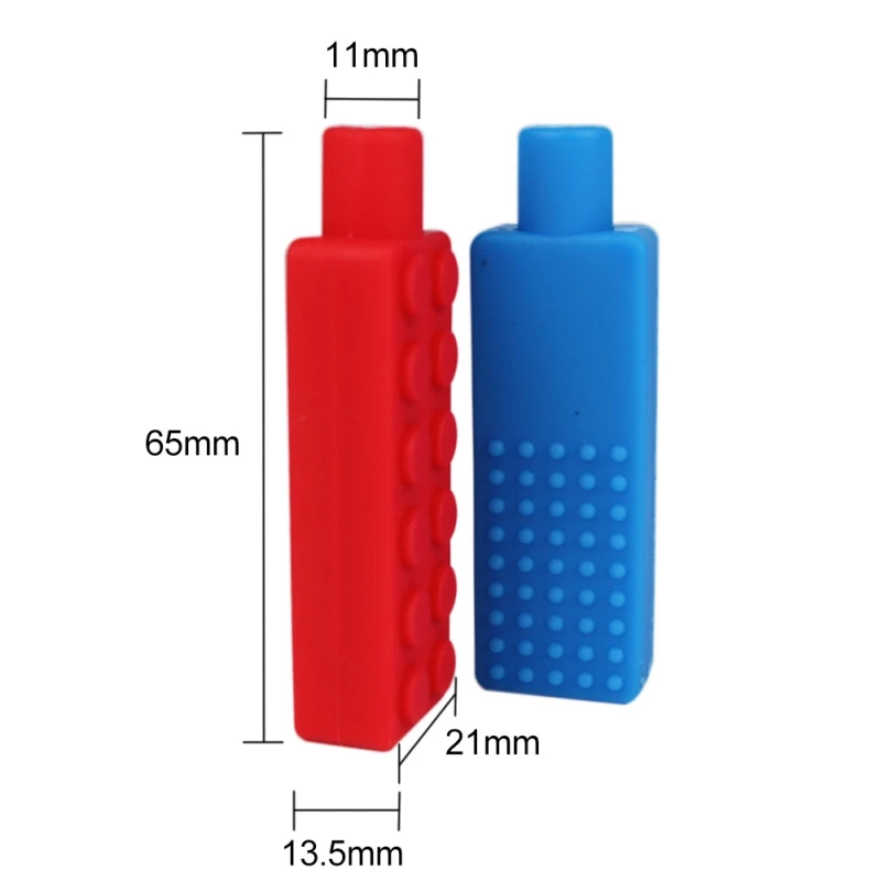 1PC Baby Teether Silicone Teething Toys Pen Cap Food Grade Chewable Kids Teeth Care Supplies