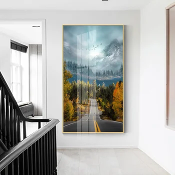 

The Quiet Road Stretches Far Away Modern Wall Art Canvas Painting Nordic Posters And Prints Wall Pictures For Living Room Decor