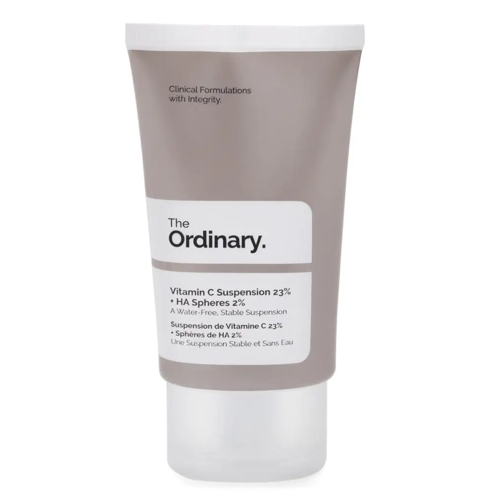 The Ordinary 23% Vitamin C Suspension 2% Hyaluronic Acid Microparticle Essence Brighten Skin Moisturize Fades Fine Lines 30ml