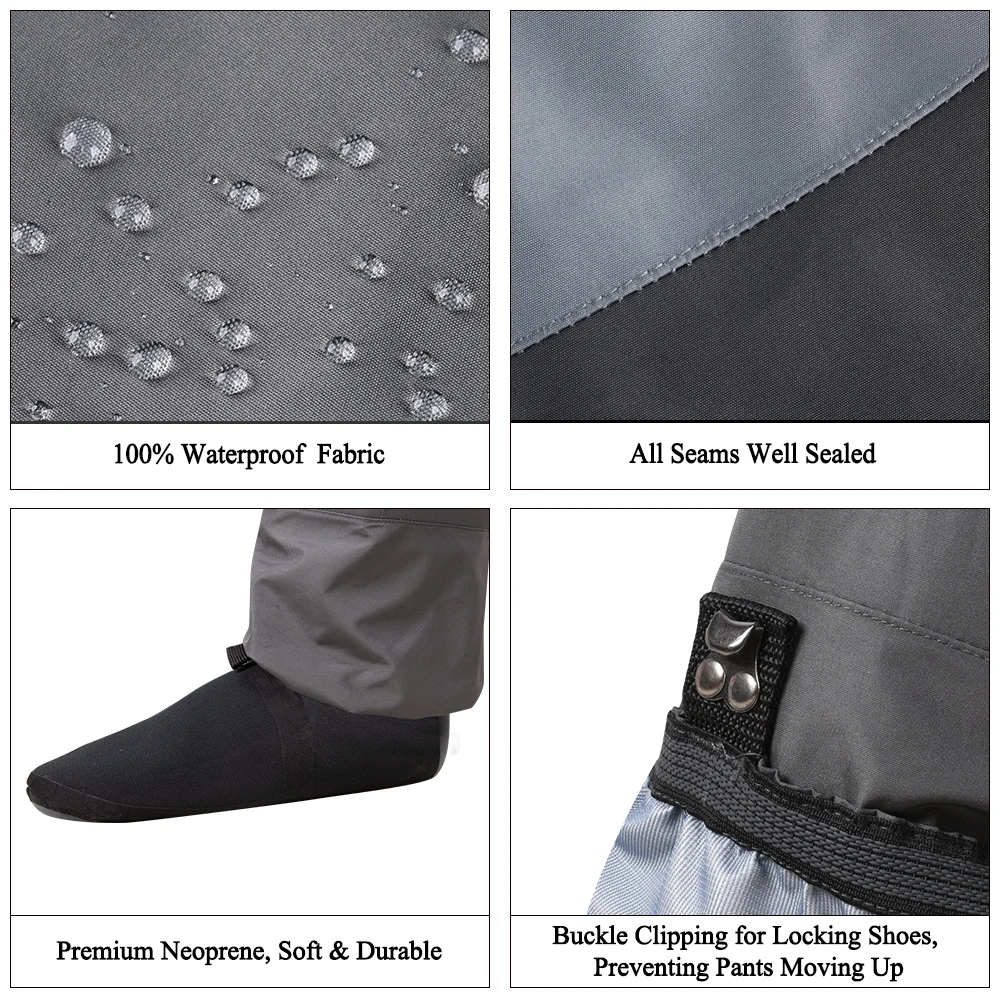 Goture Bootfoot Chest Fishing Waders Breathable 100% Waterproof Wader for Fly Fishing Hunting S M L XL XXL Accessories fly fishing waders