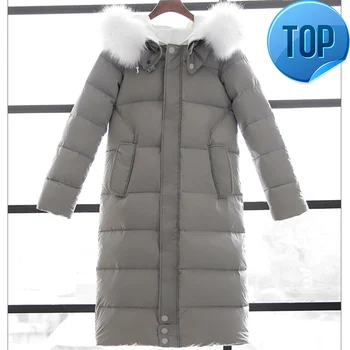 

2020 Jacket Winter Women W/ Hood Fur X-Long Coat Thickening Thermal Super Warm manteau femme Parka Coats Plus Size XC006 s