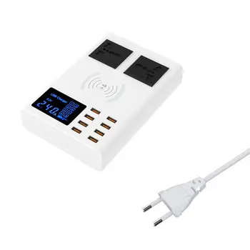 

Multi-port Quick Charger LED Display Charging Adapter for iPhone An-droid Phones X6HB