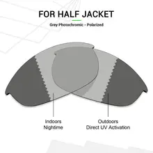 Mryok ПОЛЯРИЗОВАННЫЕ замены оптические линзы для Oakley половина солнечные очки к куртке серый фотохромные