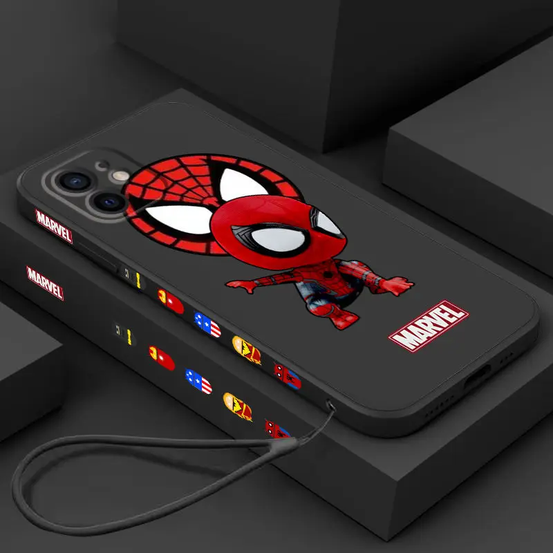 Popularity Marvel phone case for iphone 11 12 13 pro max case Shockproof iphone 7 case 6 8 plus x xs xr Unilateral design cover
