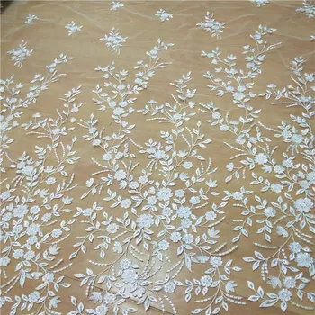 

New Lace High-grade Embroidered Sequins Lace Fabric Wedding Dress DIY Accessories African Fabric