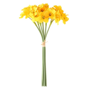 

5 Pcs Simulation Flower Daffodil Life-Like Decoration Decorative for Home Patio Festive & Party Supplies for home,office TB