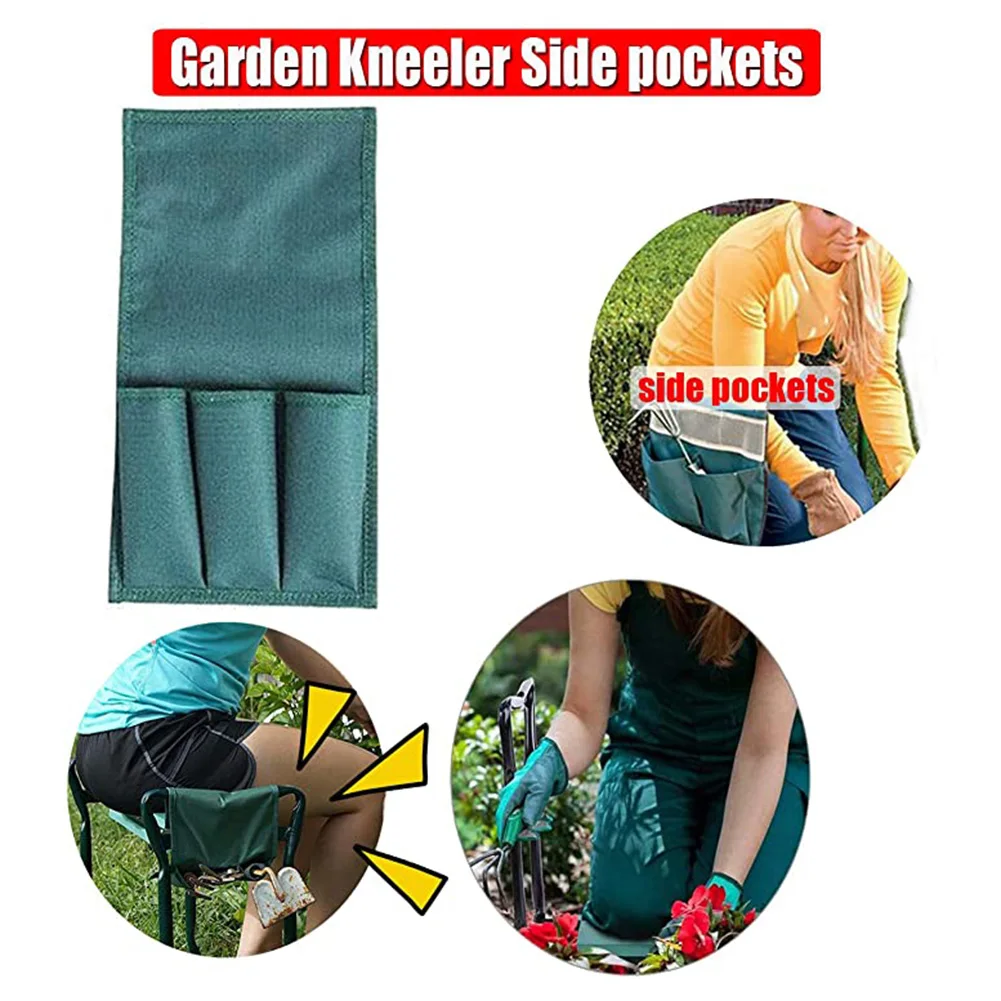 Newly 2 Pcs Tool Side Bag Pockets Pouch for Garden Bench Garden Kneeler Stools Gardening A Perfect Gift For Gardeners