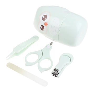 

1set Durable Animal Owl Shape Baby Nail Trimmer Set Nail Care Kit Kid Safe Portable Nail Scissors File Tweezer