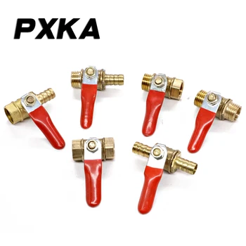 

Free shipping Pagoda valve switch pneumatic ball valve red handle small ball valve drain 2/4 double outer wire inner wire
