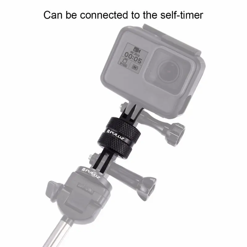 PULUZ для спортивной экшн-камеры Go Pro Аксессуары 360 градусов вращения ЧПУ шарнирная опора штатив-тренога с креплением к руке крепление для GoPro HERO5/4/3+/3/2/1