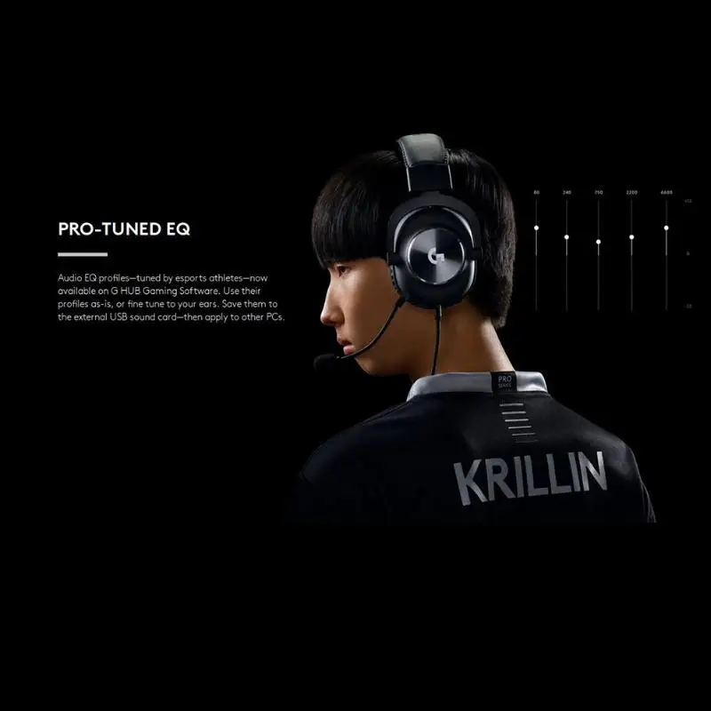 Logitech G Pro X USB Wired Gaming Headset Blue VOICE 7.1 Channel Surround Sound Hi-Fi Stereo Headset with Detachable Microphone