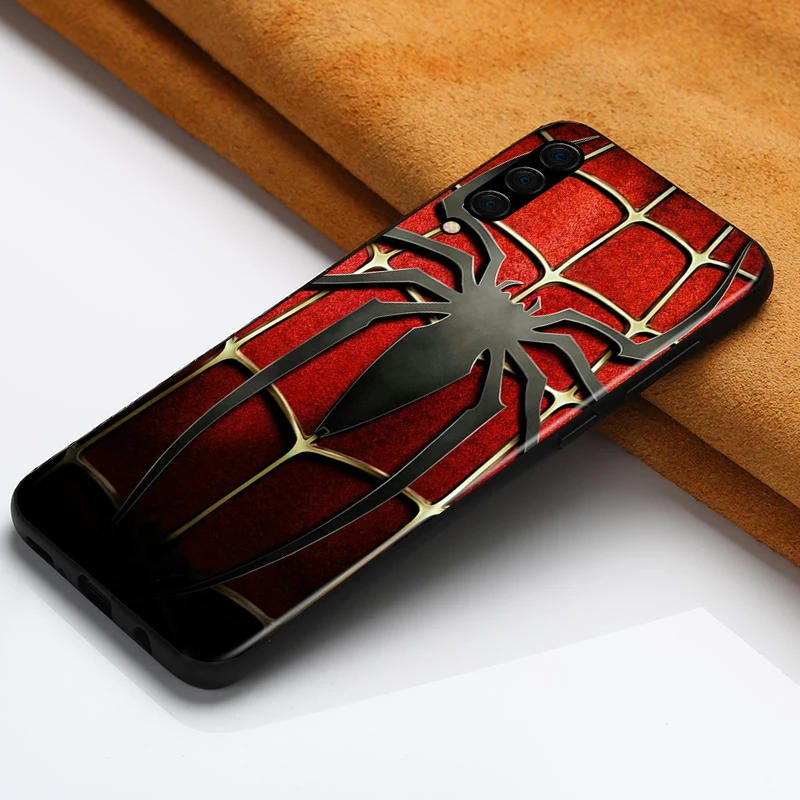 silicone case for samsung Spiderman Marvel for Samsung Galaxy A90 A80 A70 A60 A50 A40 A30 A20 A2Core A10 Silicone Soft Black Phone Case Cover kawaii samsung cases Cases For Samsung