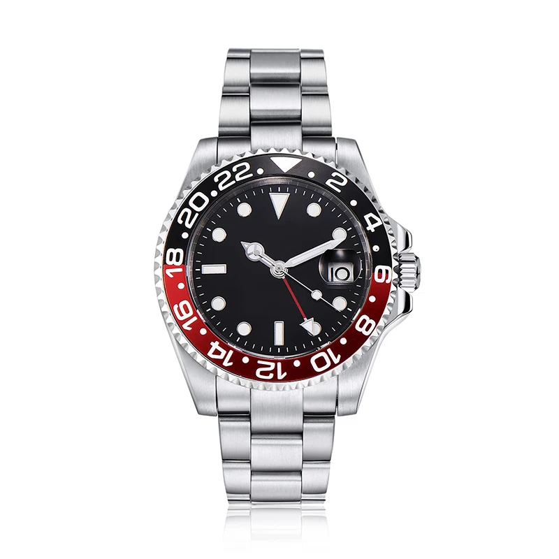

Parnis Watch Men 40mm Mechanical Watches GMT Sapphire Crystal Luminous Automatic Man Watch Luxury Relogio Masculino
