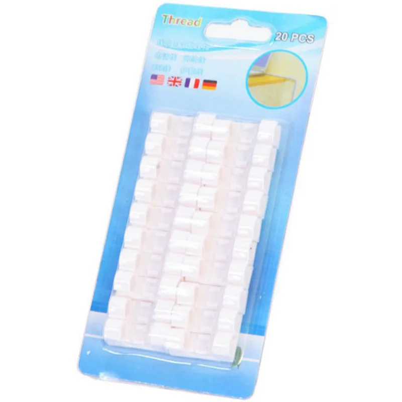 White 20PC 20 шт. мини провода фиксирующее устройство Кабельный органайзер держатель твердая клейкая лента Настольный провод кабельный зажим - Цвет: White 20PC