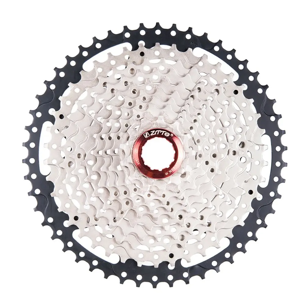 

ZTTO 11 Speed Cassette 11-50T Compatible Road Bike Sram System High Tensile Steel Sprockets Folding Black Silver Gear