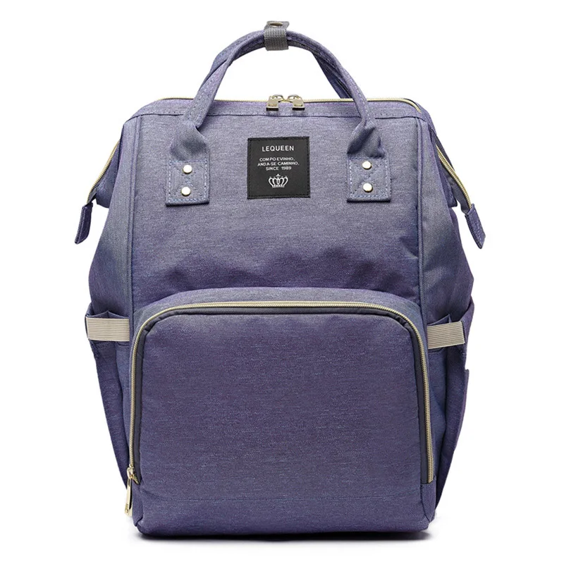 purple Сумка для детских подгузников, модная сумка для мам, сумка для подгузников для мам, Большая вместительная сумка для малышей, дизайнерская сумка для кормящих мам - Цвет: purple