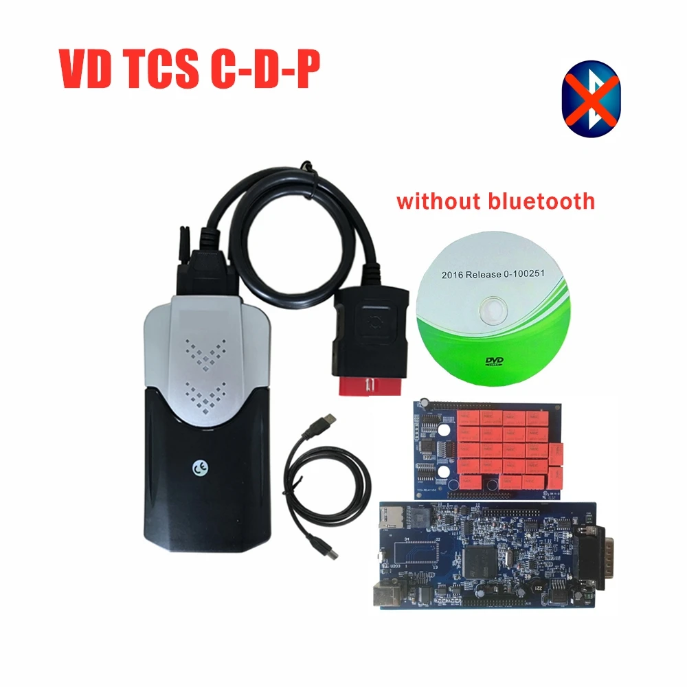 VCI vd ds150e c-d-p 2016R0 с ключом для delphis obd2 Диагностический Инструмент led 3в1 сканер для автомобилей грузовиков с bluetooth
