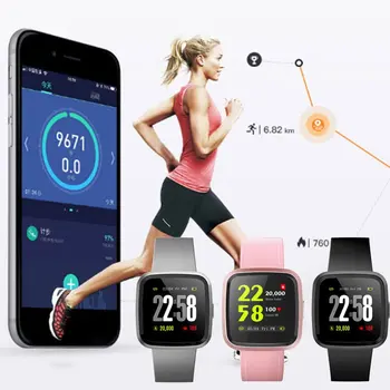 

V12C Color Screen Smart Bracelet Real-Time Sleep Monitoring Anti-lost Function Smart Alarm Clock Sedentary Reminder