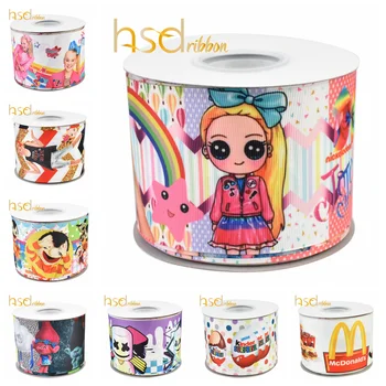 

HSDRibbon 22MM 38MM 75MM all size heat transfer printed hsd-design pattern series Grosgrain Ribbon