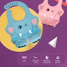 

Fashionable silicon Baby Bib Waterproof Infant Bibs Newborn Feeding Cloth Toddle Boys Girls Adjustable Different Styles of Bibs