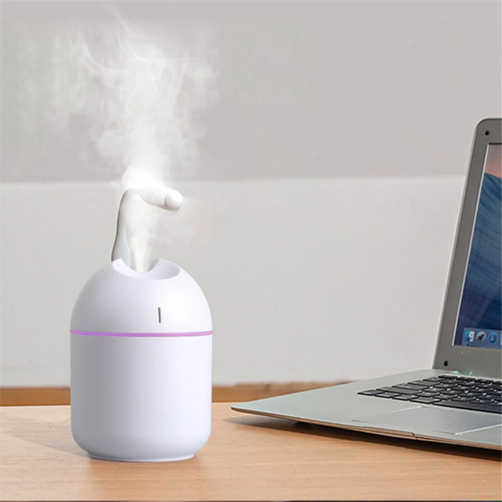 Portable Air Humidifier 220ML Mini Ultrasonic Car Home Purifier Aroma Anion Mist Maker LED Lamp USB Essential Oil Diffuser