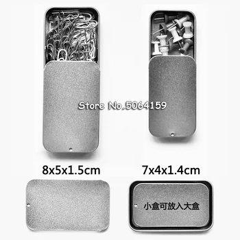 

100pcs Size:80x50x15mm white sliding tin box mint packing box food container small metal case