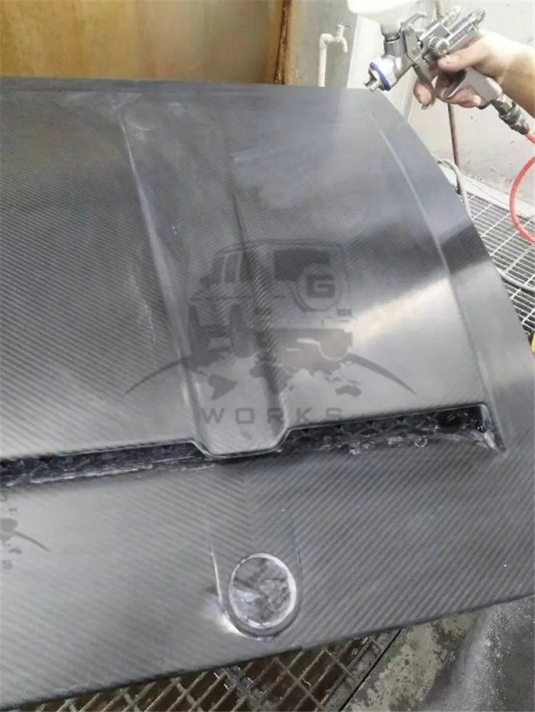 2018 2019 year W464 carbon fiber B style hood cover fit for G class G63 G550 G500 G55 hood bonnet (6)