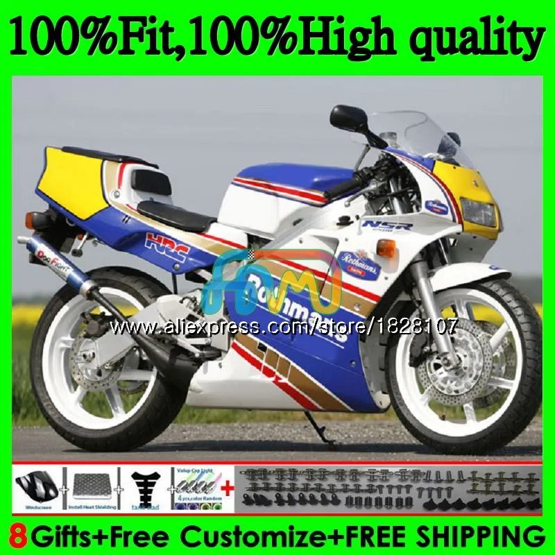 Injection For HONDA NSR 250 MC21 PGM3 NSR250R 90 91 92 93 85BS.77 NSR250 R  RR NSR 250R 1990 TOP Rothmans 1991 1992 1993 Fairing