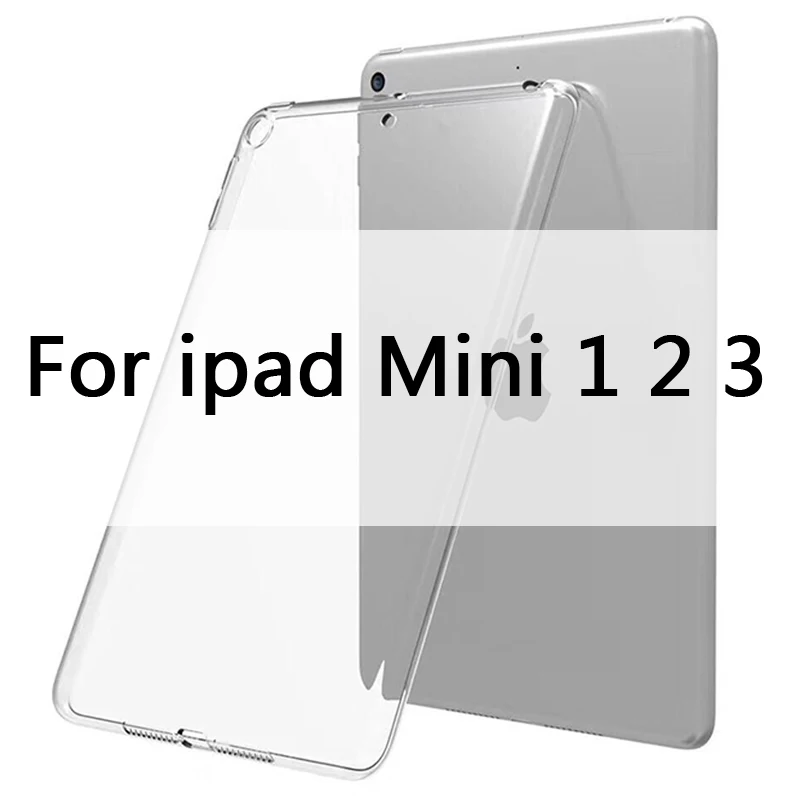 Чехол для iPad 10,2 MiNi 2 3 4 5 TPU Прозрачный Силиконовый противоударный чехол для нового iPad Pro 10,5 Air 1 2 задний Чехол - Цвет: For MiNi 1 2 3