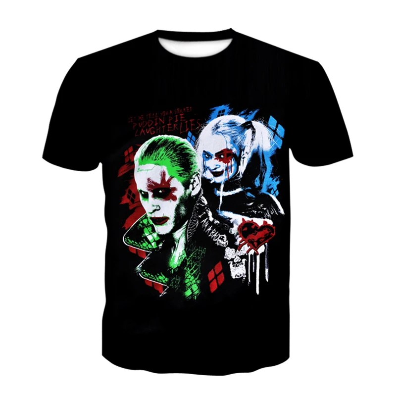 Футболка Joker мужская с объемным рисунком модная тенниска в стиле Харадзюку майка