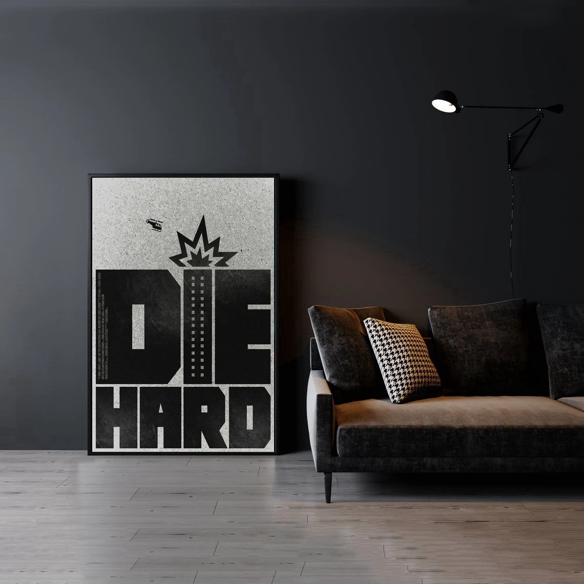 

Die Hard минимальное изображение фильма, Постер для домашнего интерьера (без рамки)