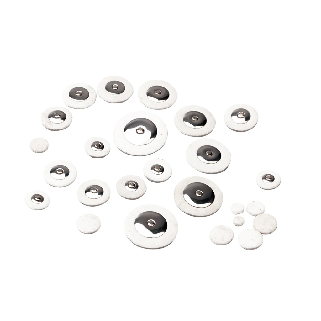 

1 Set/25 Pcs White Leather Pads for Alto Saxophone Replacement Woodwind Accessories