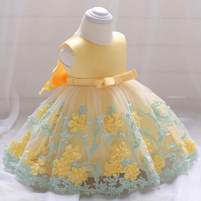 Платье для крещения на день рождения для маленьких девочек возрастом от 3 до 2 месяцев костюмы принцессы для новорожденных; платье принцессы; Vestido; детская одежда для крещения в подарок