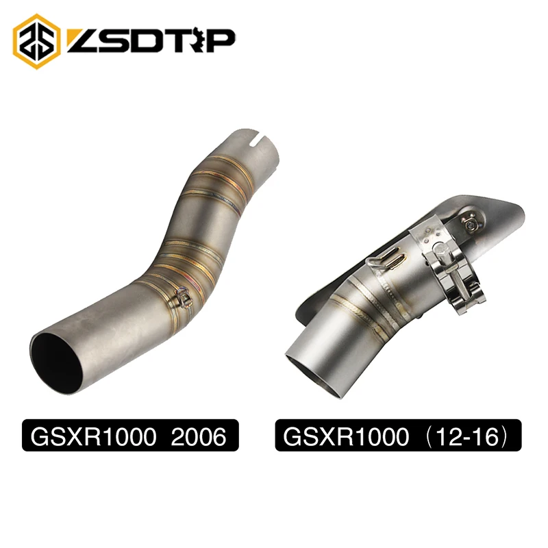 ZSDTRP для Suzuki GSXR1000 2006 2012- нержавеющая сталь Модифицированная выхлопная труба мотоцикла глушитель