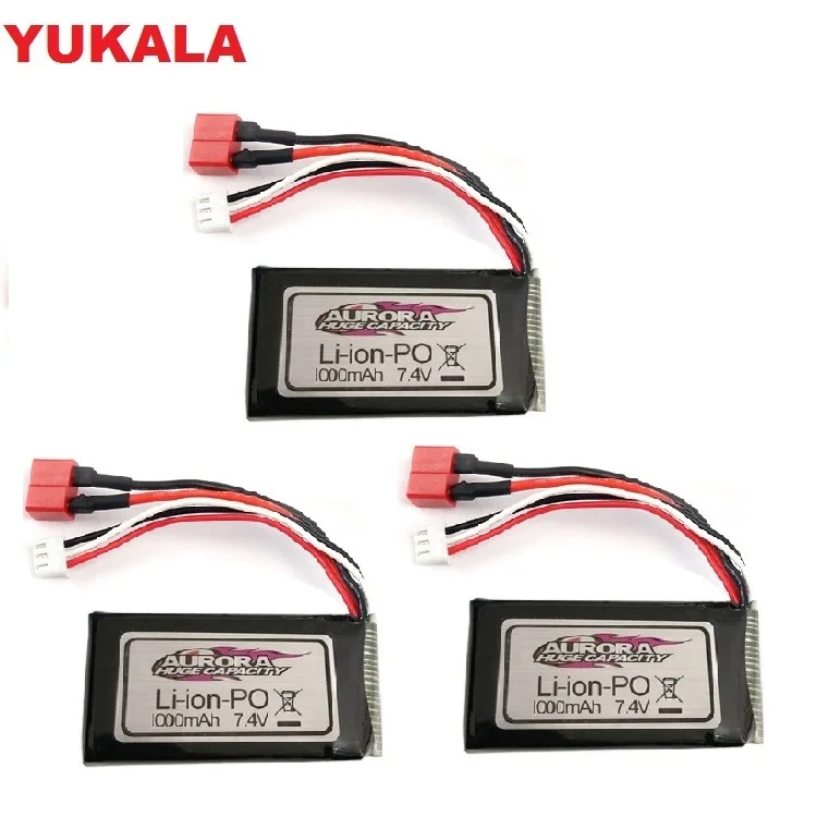 Автомобильный аккумулятор YUKALA XLH XinlehongQ901 Q902 Q903 1/16 2 4G 7 4 В 1000 мА · ч T-образный разъем