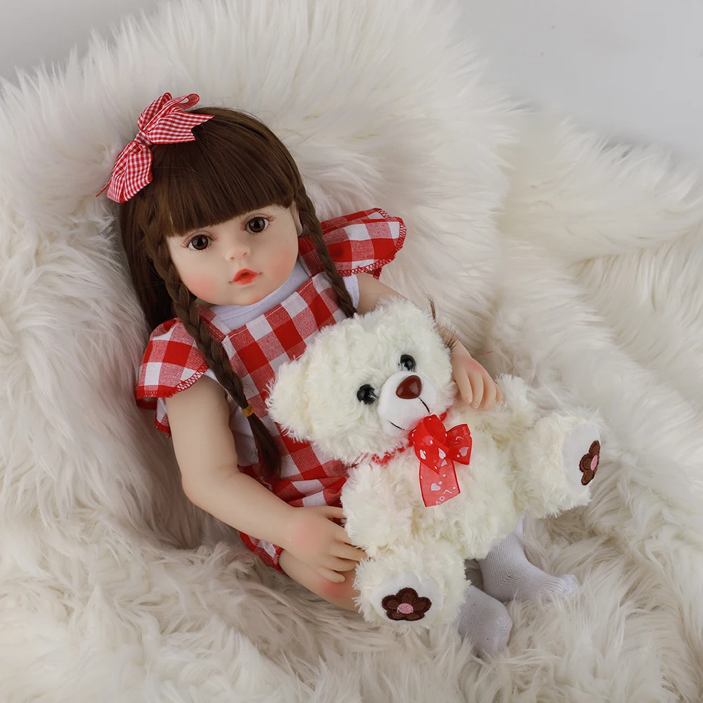 

Full Silicone Reborn Baby Doll Toys 48cm Princess Girl Lifelike Alive Bebe Toddler Brinquedos Limited Collection Birthday Gift
