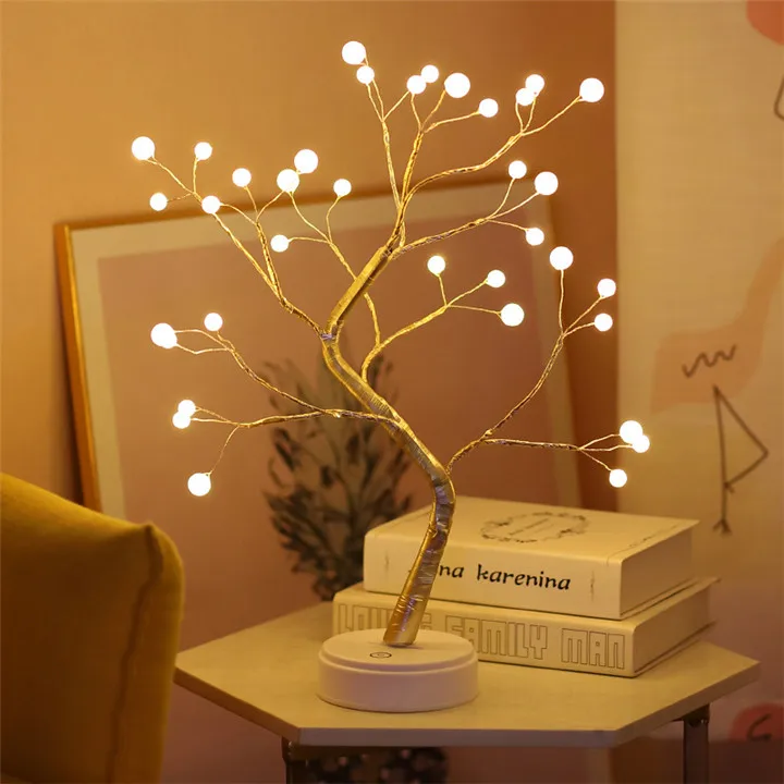 36 LED Pearl Tree Branch Table Desk Lamp 10