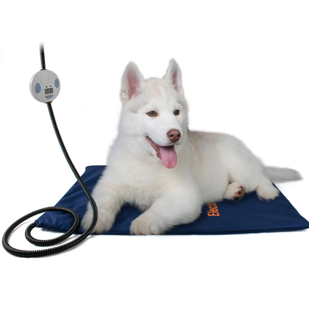 

Waterproof Pet Heating Pad 7 Level Adjustable Temperature Electric Warmer Heated Mat for Dogs Cats Chew Resistant Cord 24*18 in