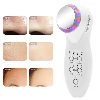 

ABS 7 Color Photon Skin Rejuvenation Apparatus Non-irritating Massage Instrument Ultrasonic LED Color Light Instrument Dropship