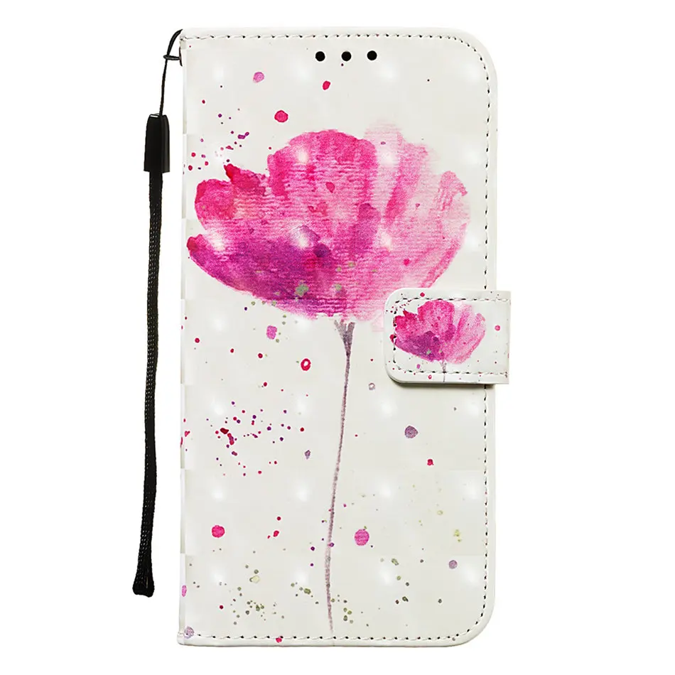 One Flower Роскошный чехол для телефона LG Aristo 2 Plus W10 K40 K12 Plus Stylo 5 X Power3 Q Stylus 4, повседневный чехол-кошелек со слотом для карт DP03E - Цвет: One Flower