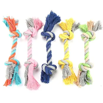 

5 Pcs Tri-strand Dog Molar Rope Stick Bite-resistant Tooth Cleaning Interactive