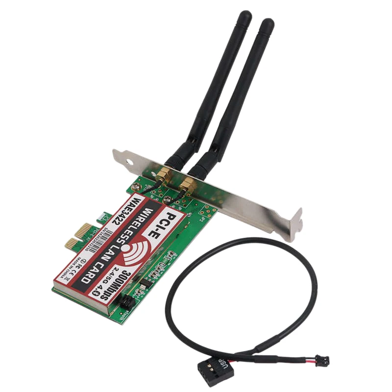 SSU 300 Мбит/с двухчастотный беспроводной Wifi Bluetooth 4,0 PCI-E карта настольный ПК адаптер