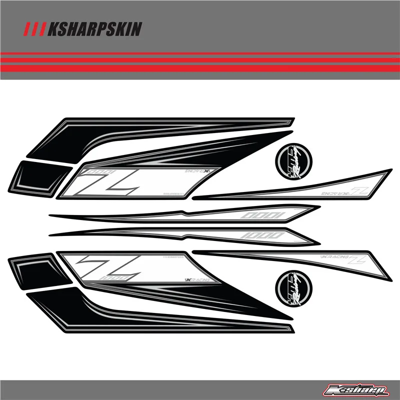 K-WBT-KWSK-ZSX-04 Задний обтекатель цифровая доска KSHARPSKIN 3D защитный гель для KAWASAKI Z1000SX 2011 - Цвет: K-WBT-KWSK-ZSX-04