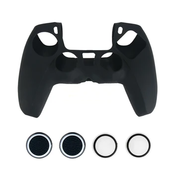 

Silicone Protective Case & Joystick Caps Set for PS5 Game Console for Sony Playstation 5 Controller Accessories