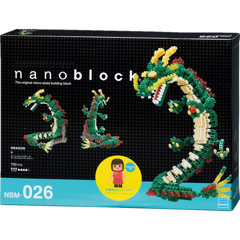 KAWADA nanoblock миниатюрный алмаз с мелкими частицами для строительных блоков игрушки для взрослых китайский дракон nbmm_026 700 шт