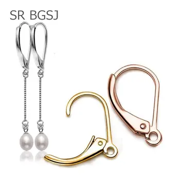 

Free Shipping 5 Pairs 925 Sterling Silver DIY Beadings Findings Leverback Earwire Earring Hook Jewelry Earring Setings