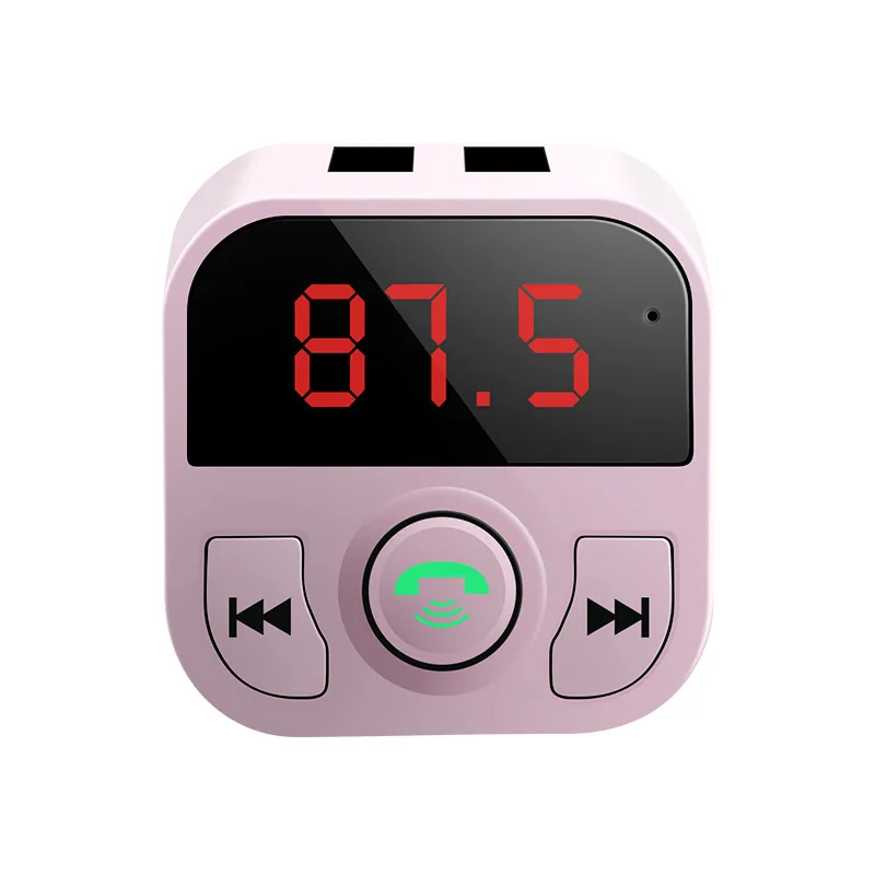 Автомобильный Bluetooth беспроводной fm-передатчик MP3-плеер USB зарядное устройство авто аксессуары - Формат цифровых медиаданных: Pink
